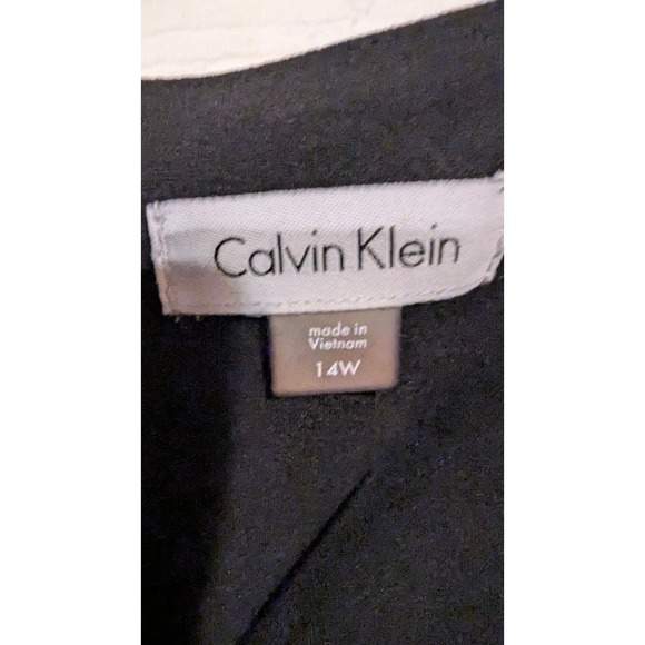 Calvin Klein Black Bell Sleeve‎ Sheath Dress Plus Size 14W Gold Zipper - Picture 3 of 6